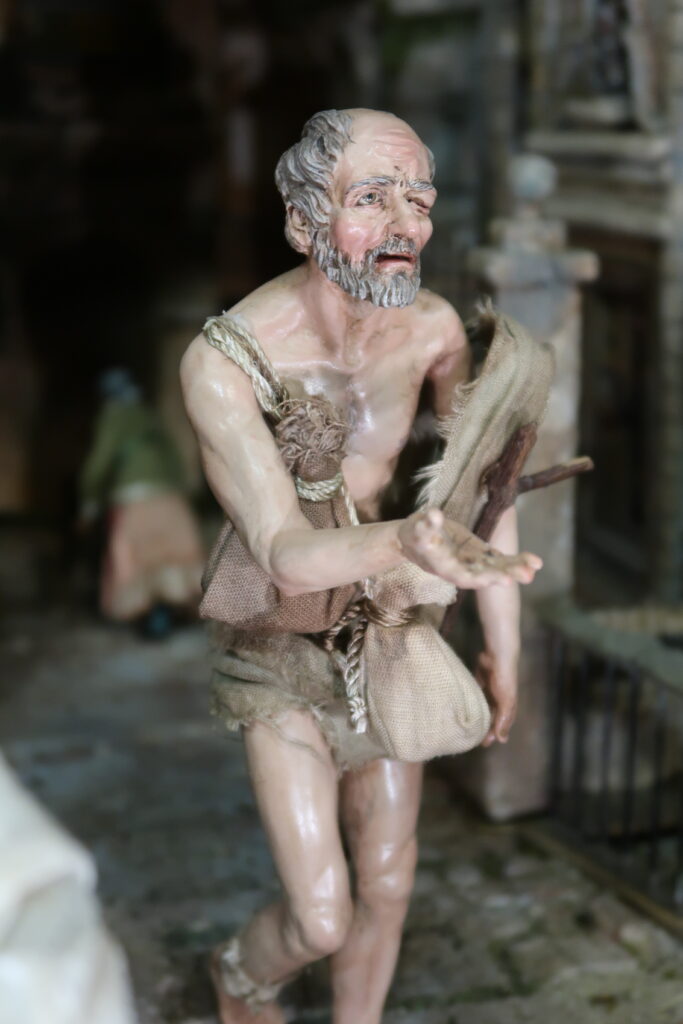 Figura belén, mendigo